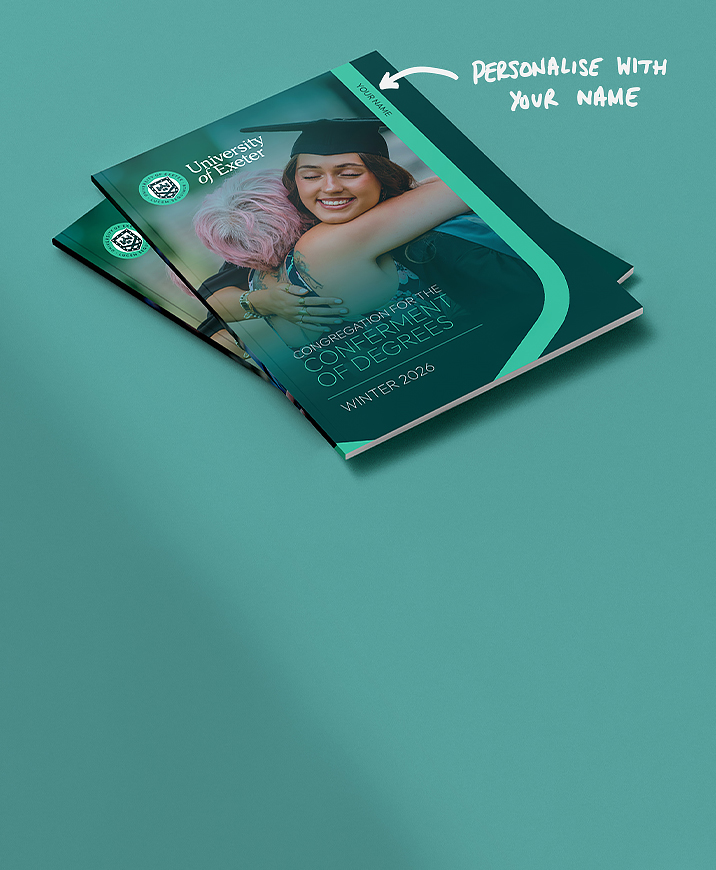A beautiful graduation brochure with a personalised message or name on the cover.